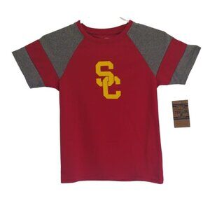 Rivalry Threads Kids S/C Graphic T-Shirt Red & Gray S/6-7 Cotton. NWT